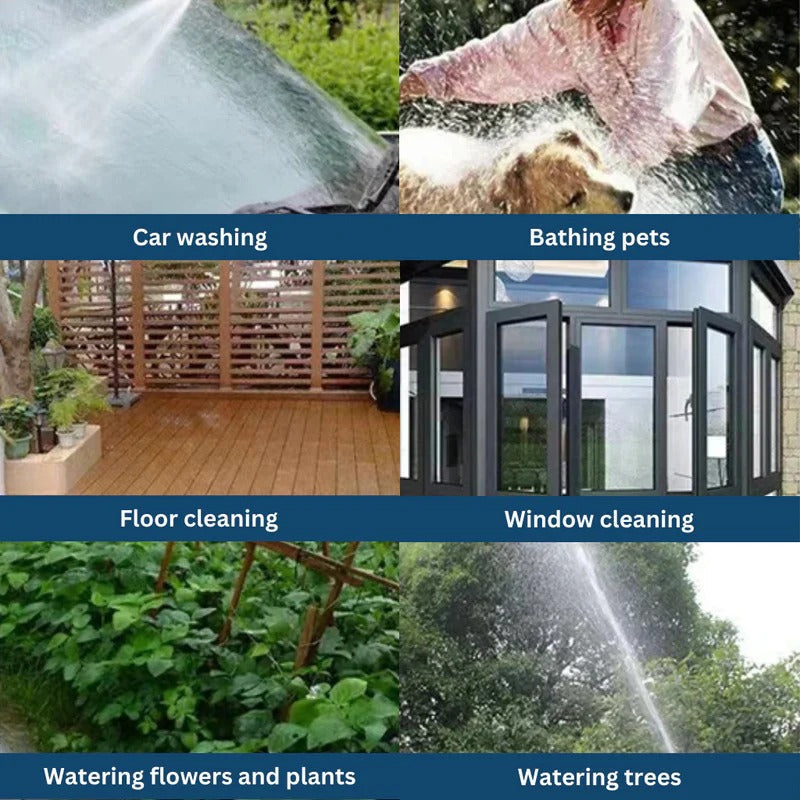 Pressure Washer Nozzle Jet Attachment for Garden Hose with 360 Degree Rotating Spray