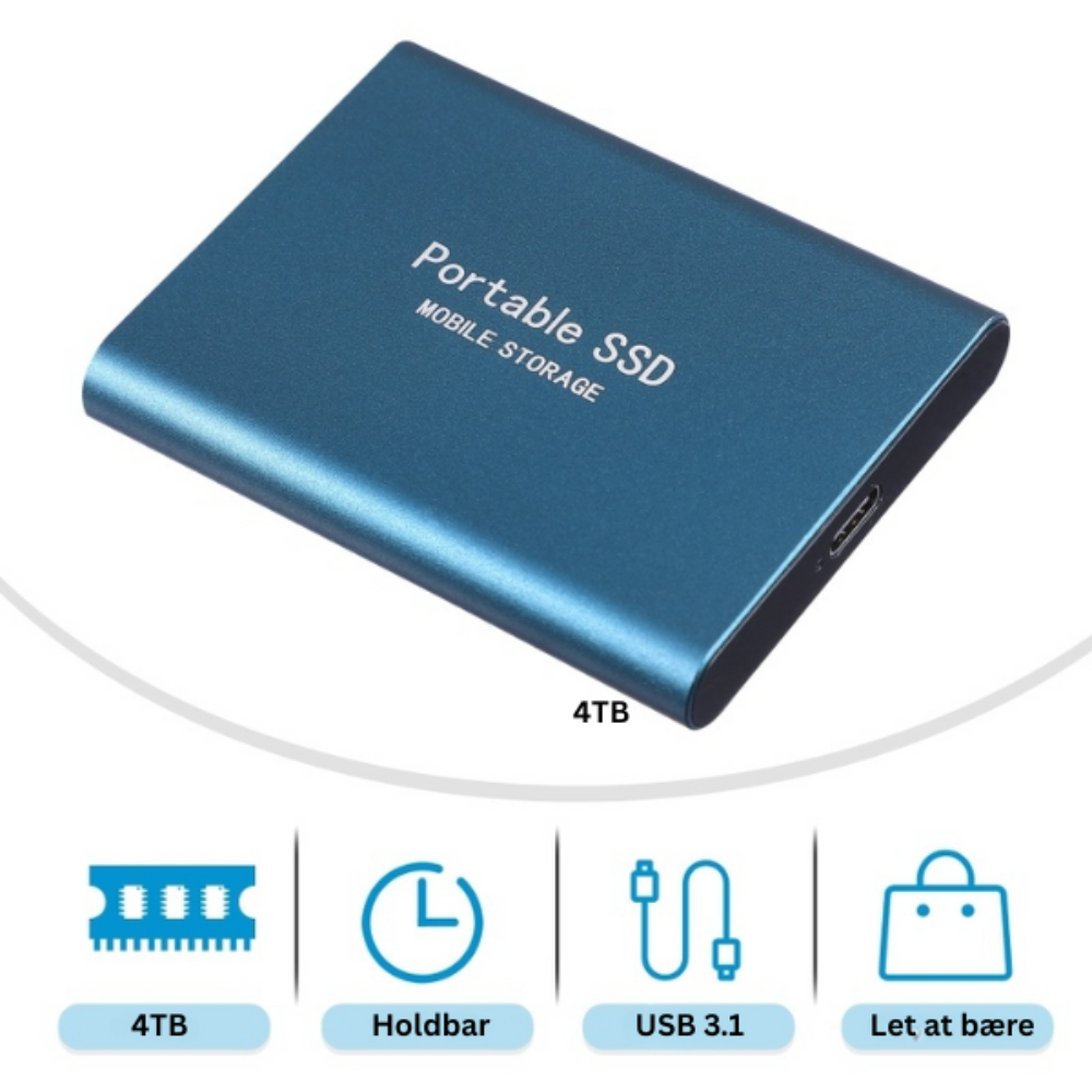 External SSD Portable Drive with Fast Transfer Speeds and High Capacity Storage