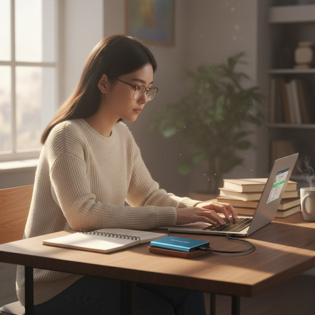 External SSD Portable Drive with Fast Transfer Speeds and High Capacity Storage