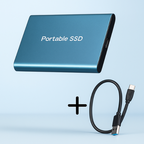External SSD Portable Drive with Fast Transfer Speeds and High Capacity Storage