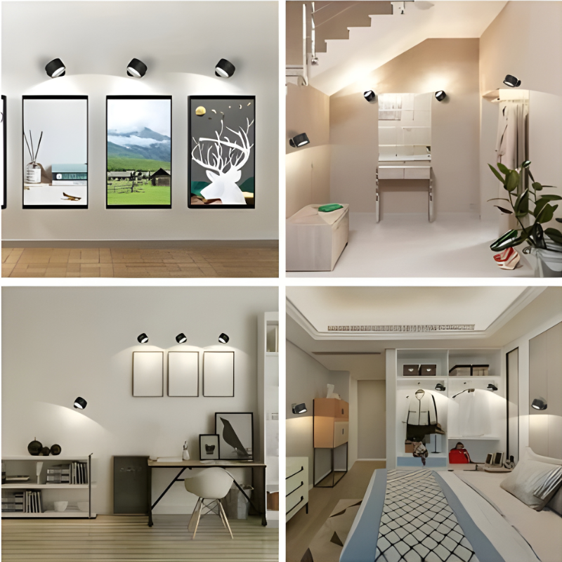 Wall Light Rechargeable Magnetic Lamp with 360 Degree Rotation for Any Room
