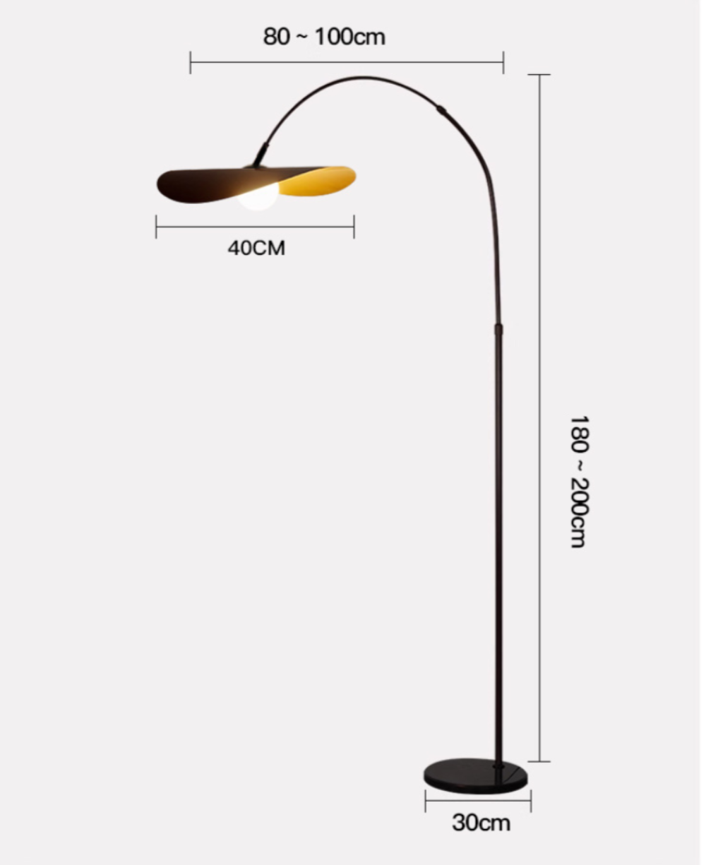 Floor Lamp Wabi Sabi Handcrafted Iron and Acrylic with Three Colour Light Modes