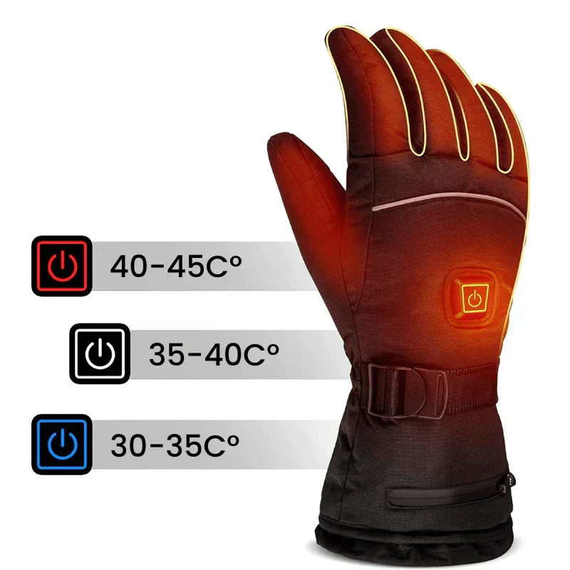 Heated Gloves Rechargeable Waterproof Thermal Hand Warmers for Outdoor Use