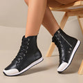 Orthopedic Sneakers High Top for Women with Side Zip and Arch Support Footbed
