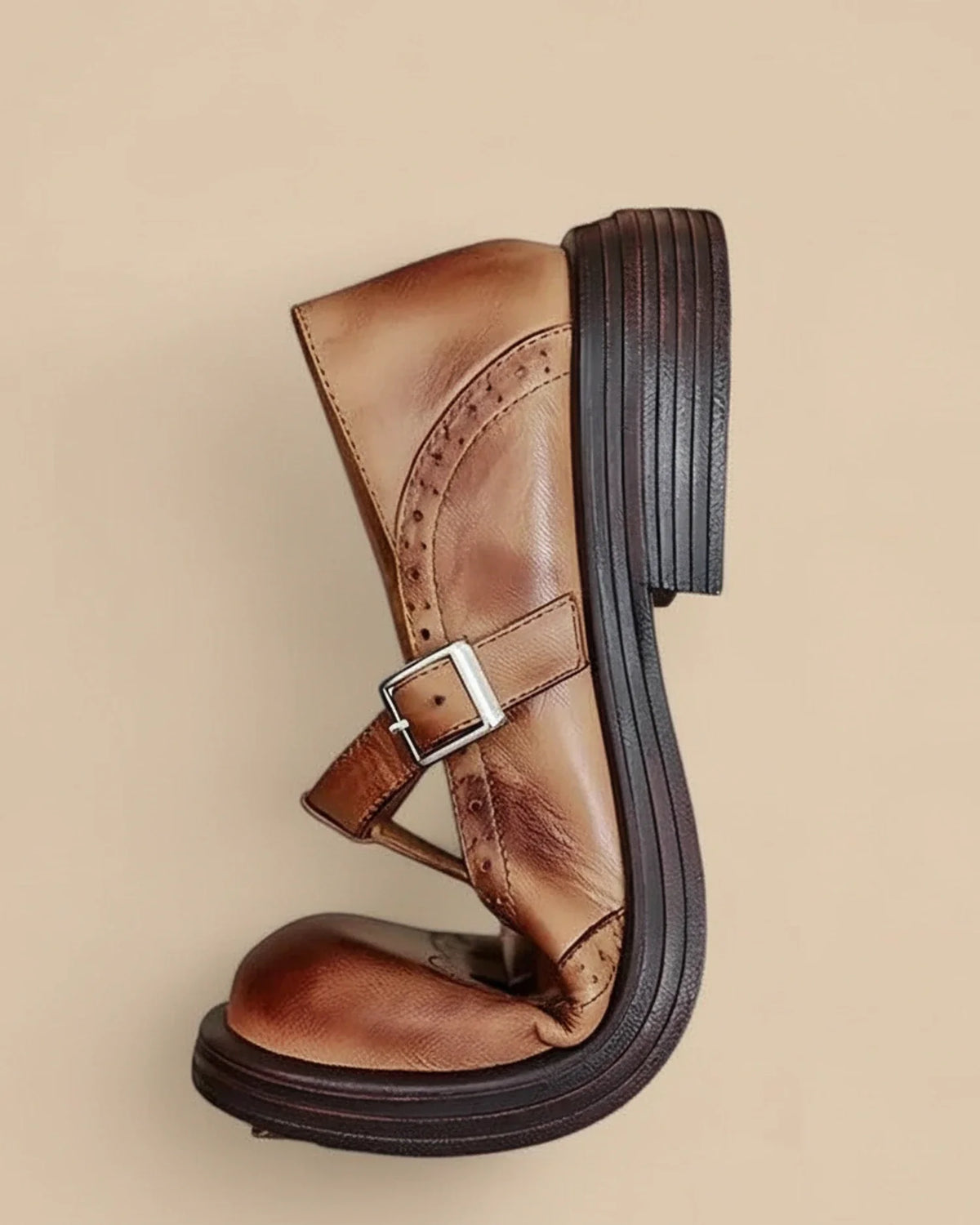 Orthopedic Shoes Leather T Strap Mary Jane for Women with All Day Cushioned Support