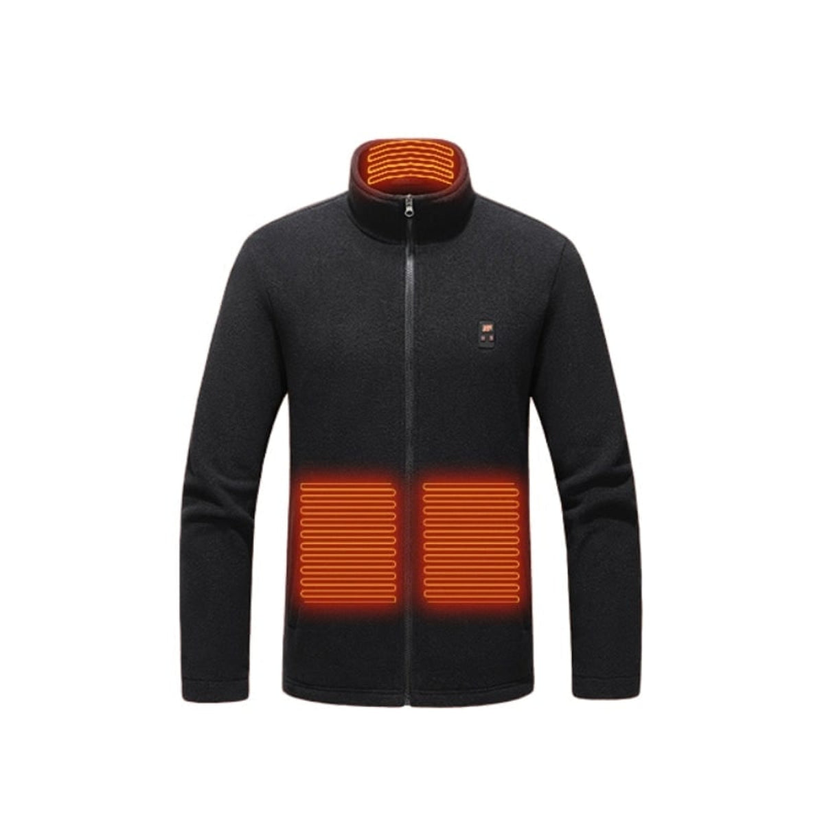 Heated Jacket Fleece with Stand Collar and Zip Front for Women in Cold Weather