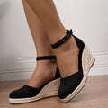 Orthopedic Shoes Platform Wedge Heels for Women with Ankle Strap and Secure Fit