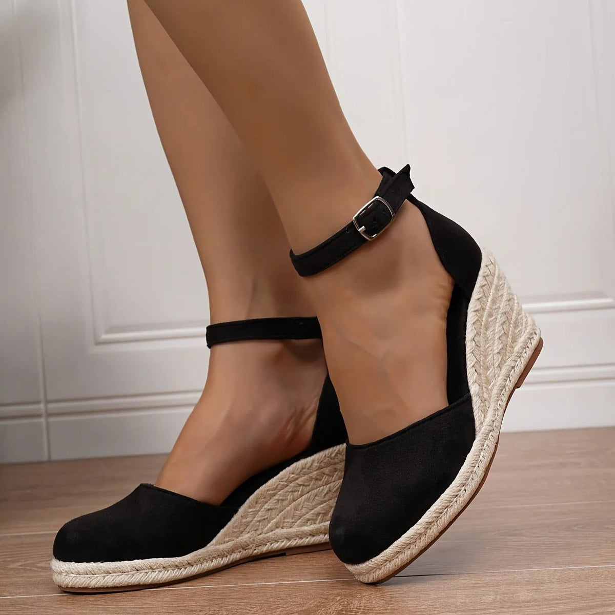 Orthopedic Shoes Platform Wedge Heels for Women with Ankle Strap and Secure Fit
