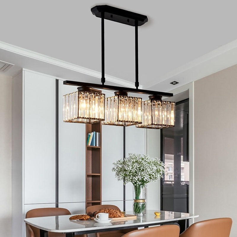 Ceiling Light Multi Head Glass Pendant for Kitchen Island and Dining Room in Nordic Style